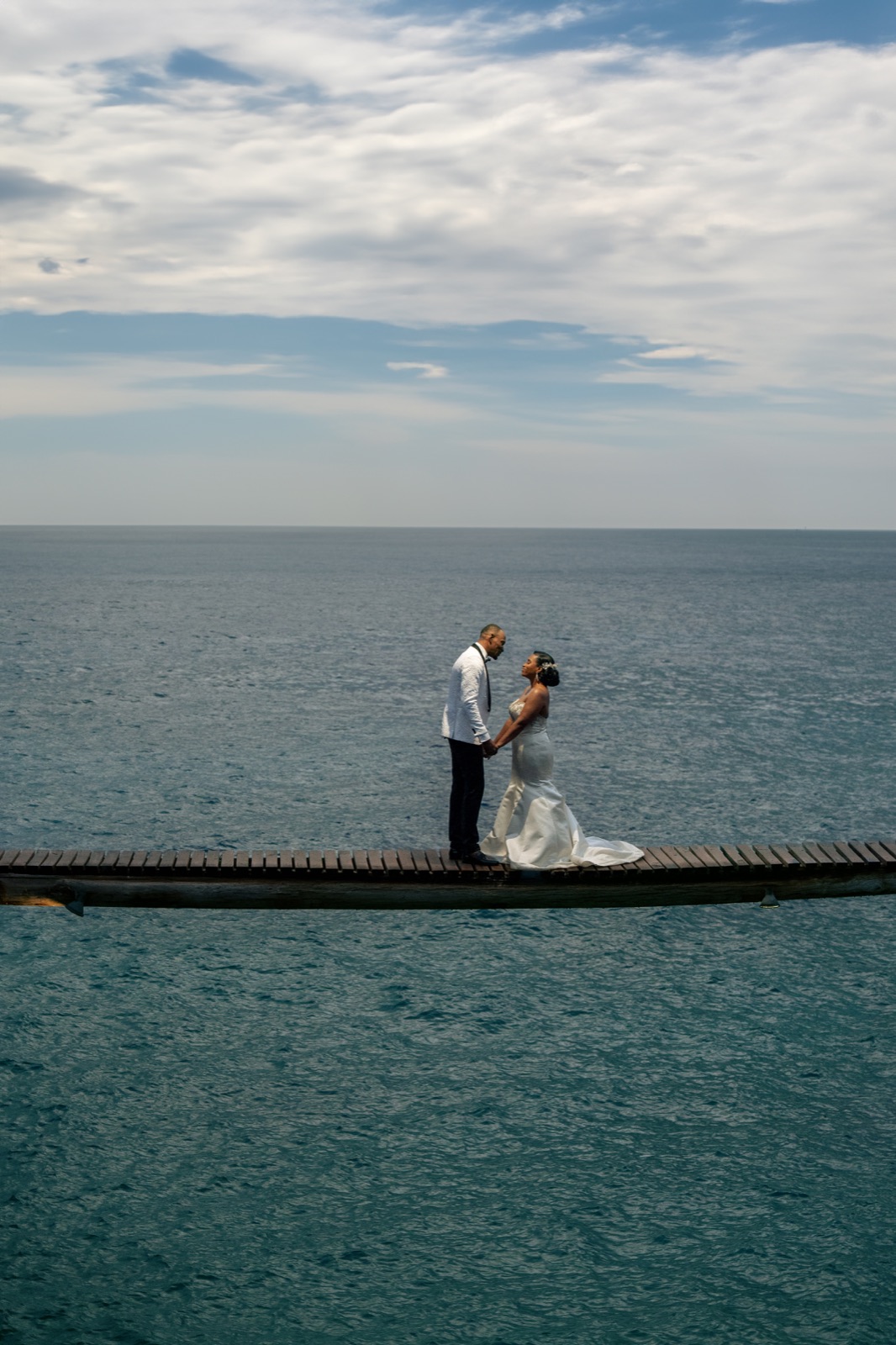Kim and Sheldon, Jamaica wedding portrait